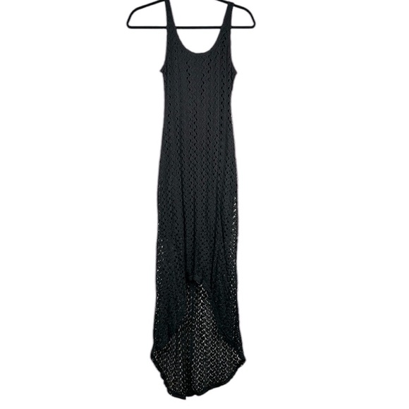 Xhilaration Vintage Black Summer Spring Open Knit Tank Maxi Dress Size XS - Picture 1 of 7